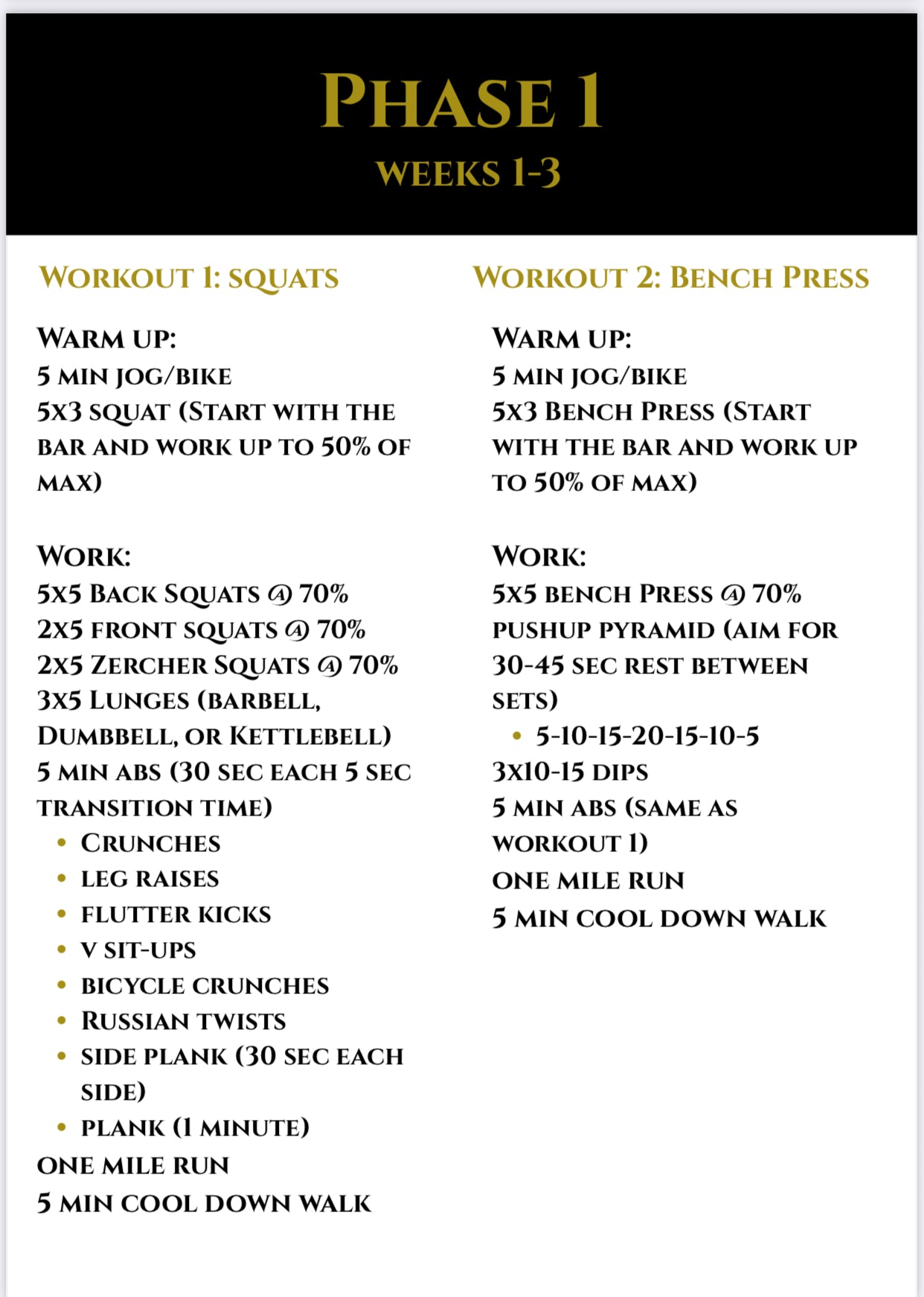 Protector Strength 12 Week Program
